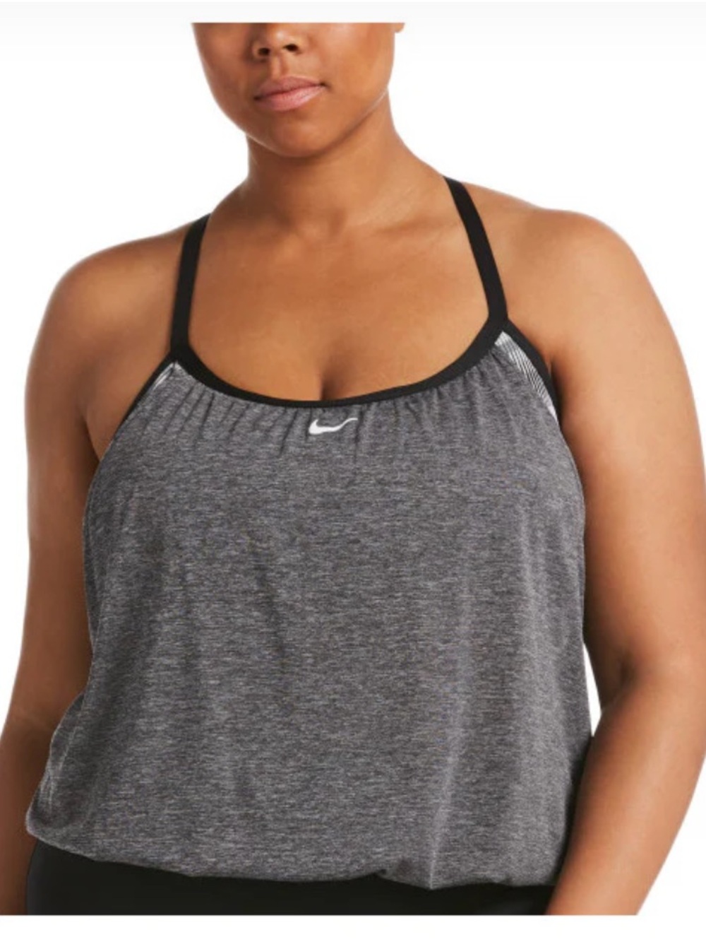 NWT Nike Layered Blouson Tankini Top in 1X